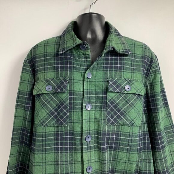 Alaska Wilderness Gear Men's Plaid Cotton Flannel Button Up Long Sleeve Size L - Picture 4 of 11